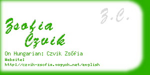zsofia czvik business card